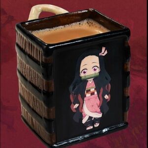 Demon Slayer Nezuko Anime Black & Brown Ceramic Coffee Mug